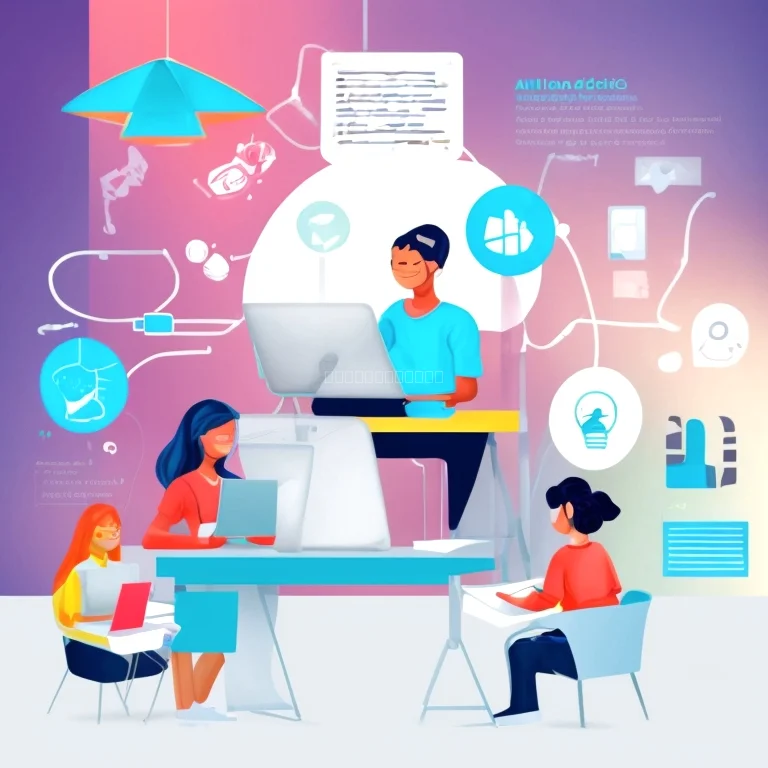 AI Education Business Model Illustration